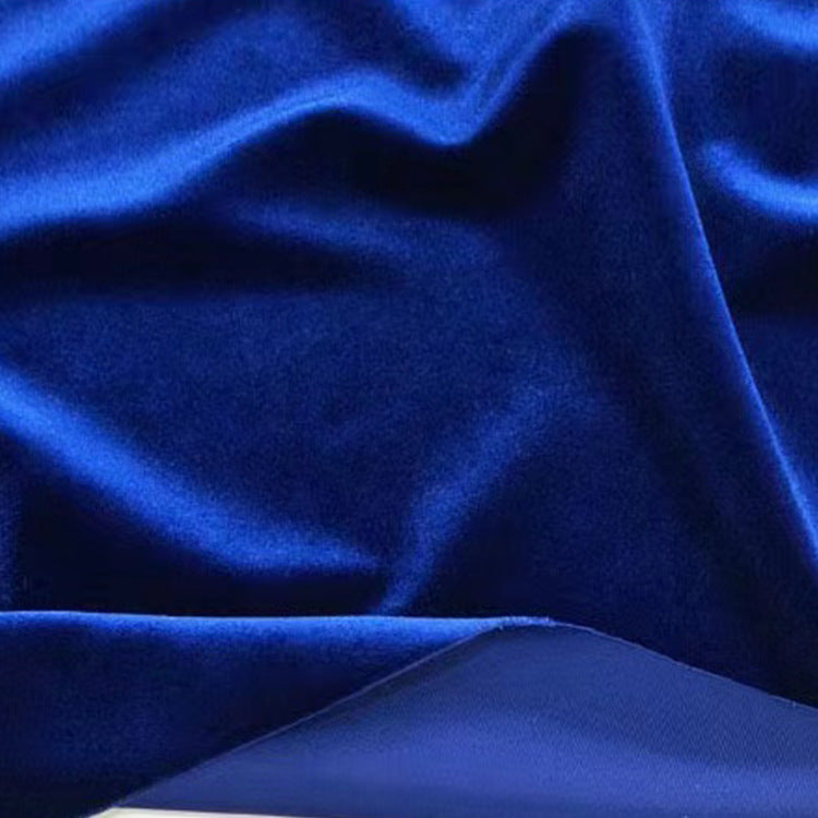 Blue velvet background or velour flannel texture made of cotton or