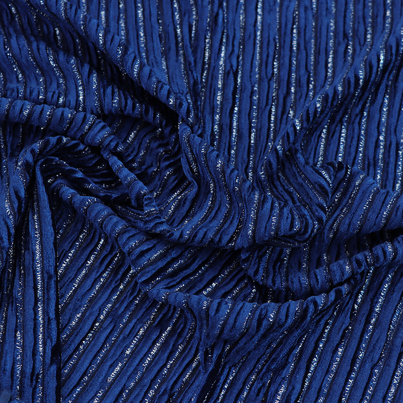 Pleated Velvet With Lurex