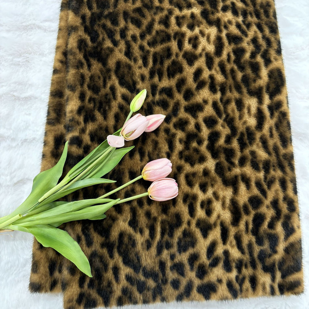 Leopard Print Mink Fur