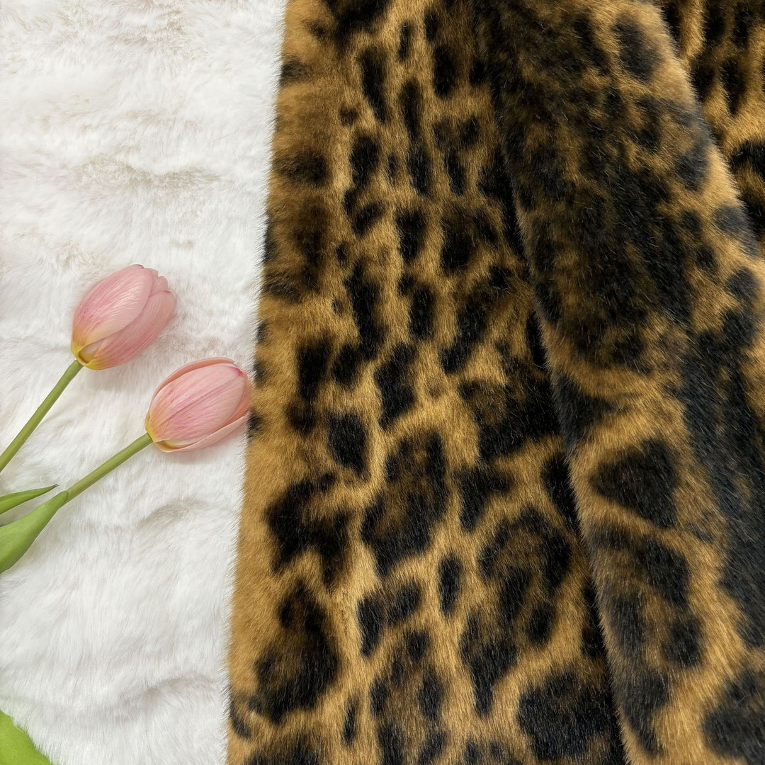 Leopard Print Mink Fur