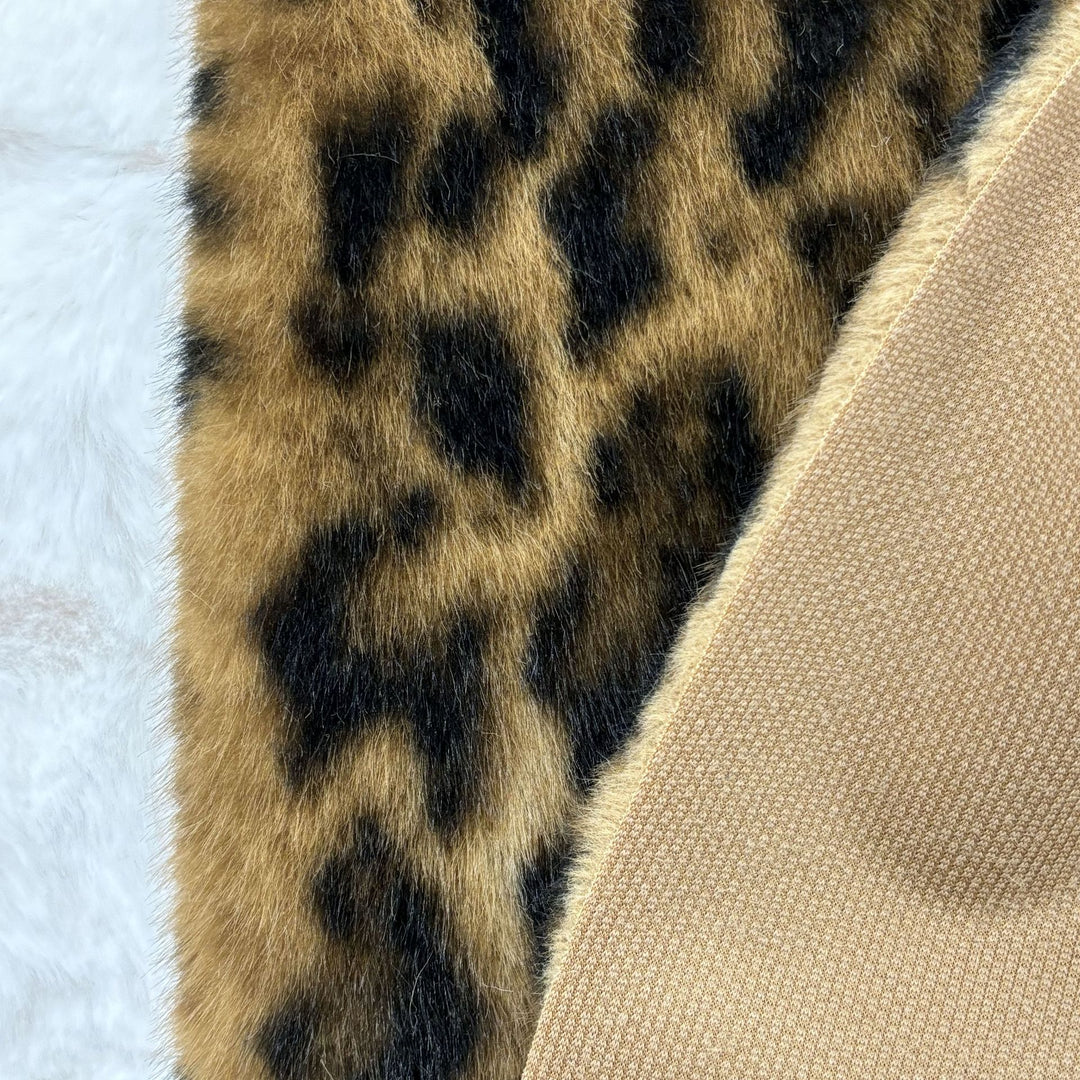 Leopard Print Mink Fur