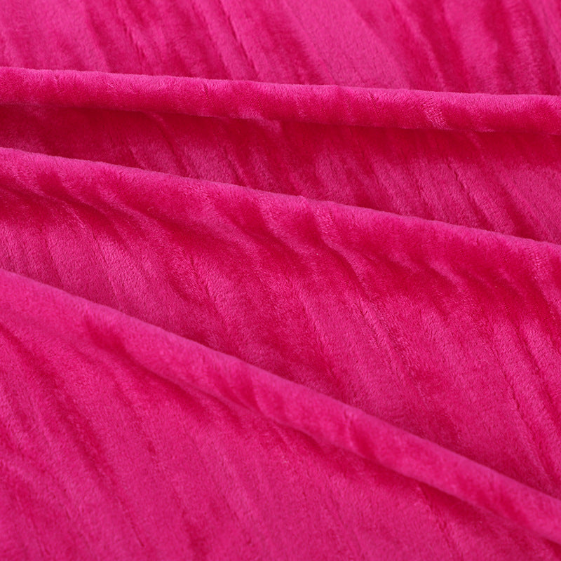 Pleated Spun Velvet For Skirts