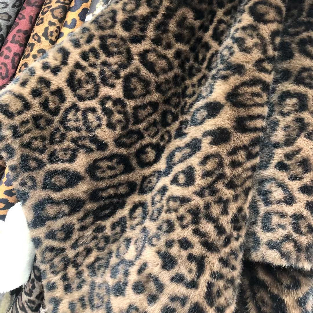 Leopard Print Mink Fur