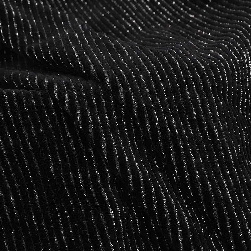 Lurex Stretchy Polyester Velour