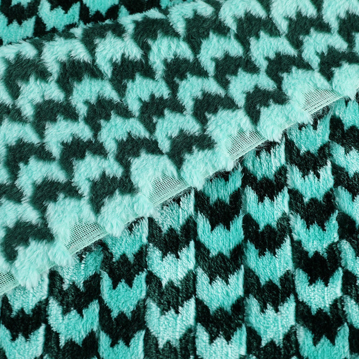 Cationic Dyed Swallow Grid Design Flannel Fleece3