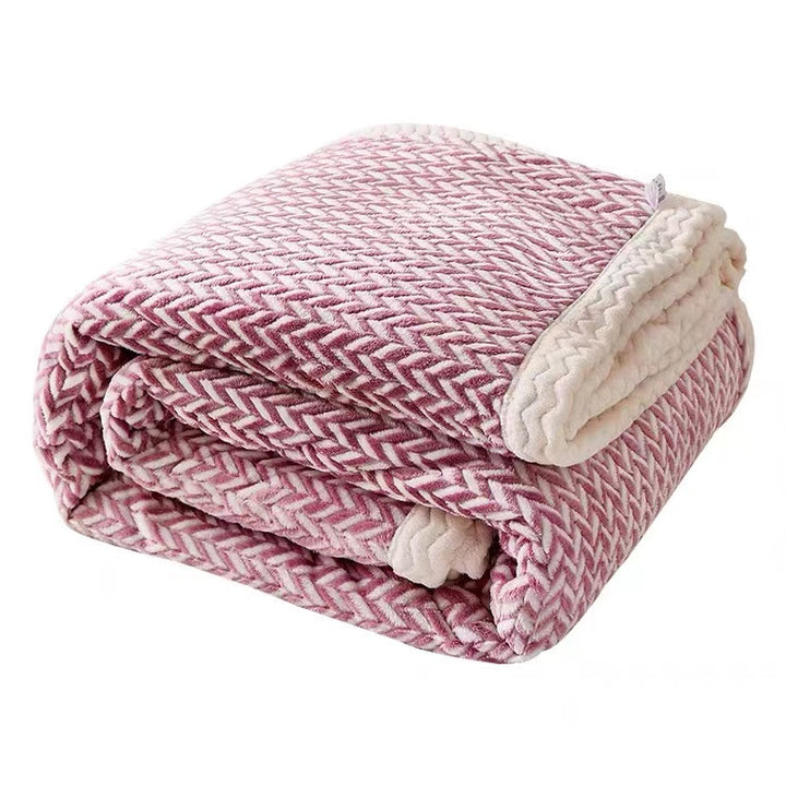 Jacquard Cationic Dyed Flannel Fleece Blanket