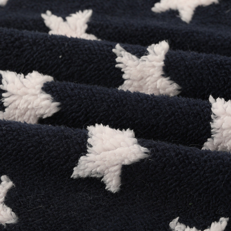 Jacquard Cationic Dyed Star Design Sherpa Fleece